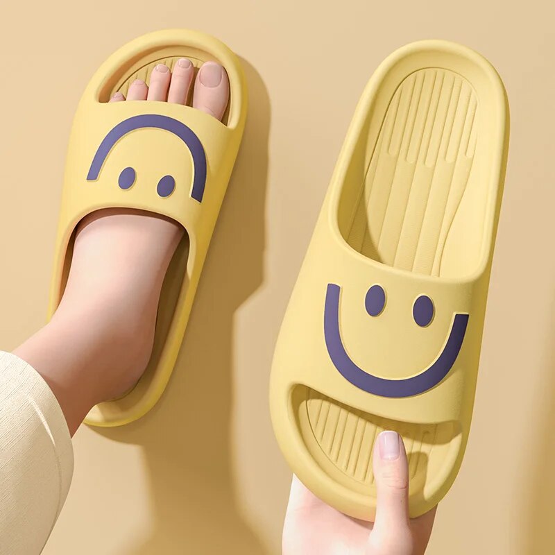 Women'S Shoes For Flat Feet - Sendal Rumah Berbentuk Awan dengan Wajah