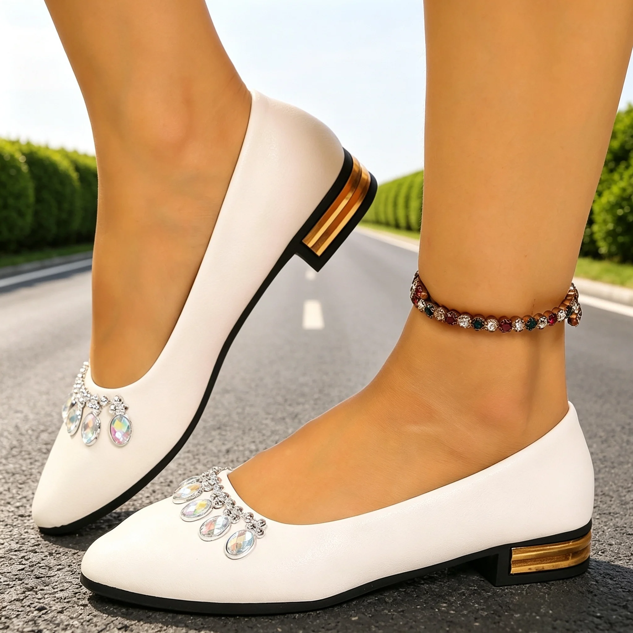 Women'S Shoes Com - Sepatu Balet Wanita Model Pointed Toe,