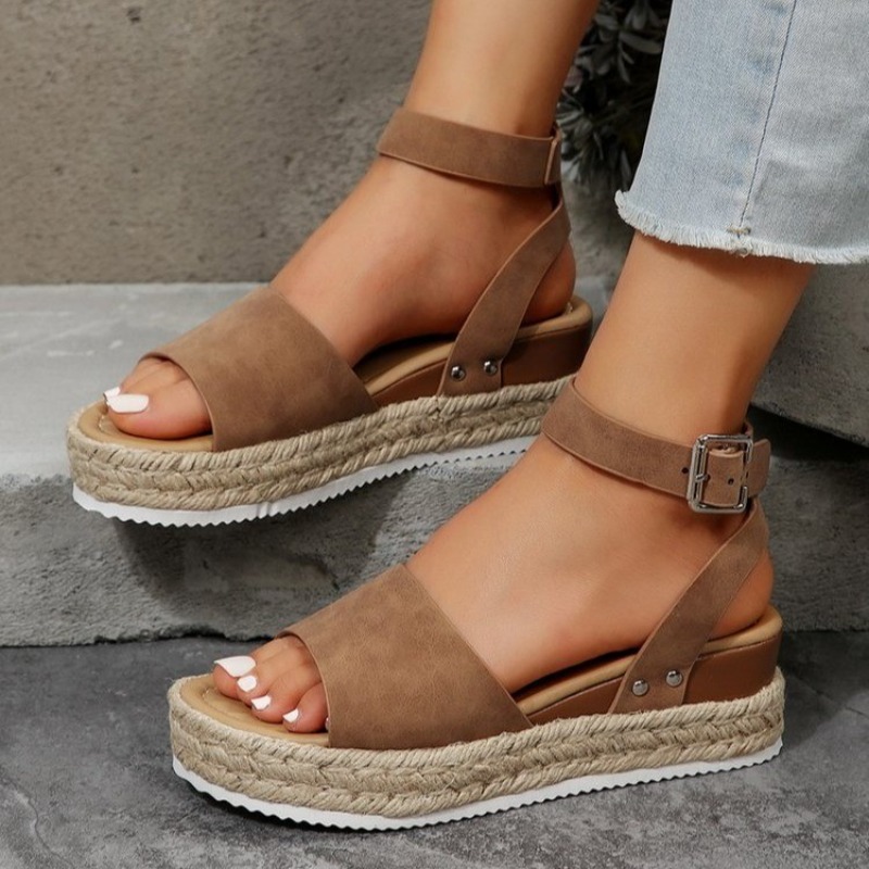 Women'S Shoes Trendy - Sandal Wanita Model Wedge Gaya Sederhana