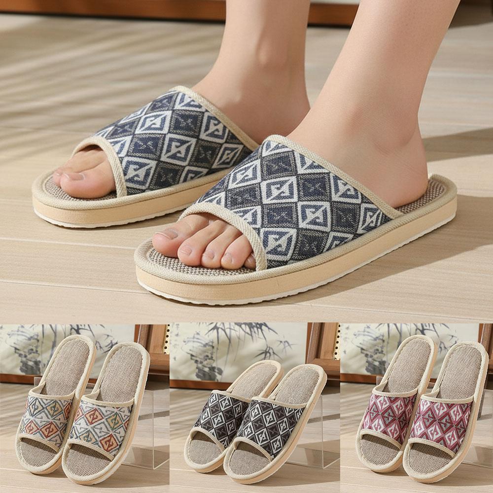 Sendal Rumah Linen Four Season - Women'S Shoes For Flat Feet ulasan dan harga