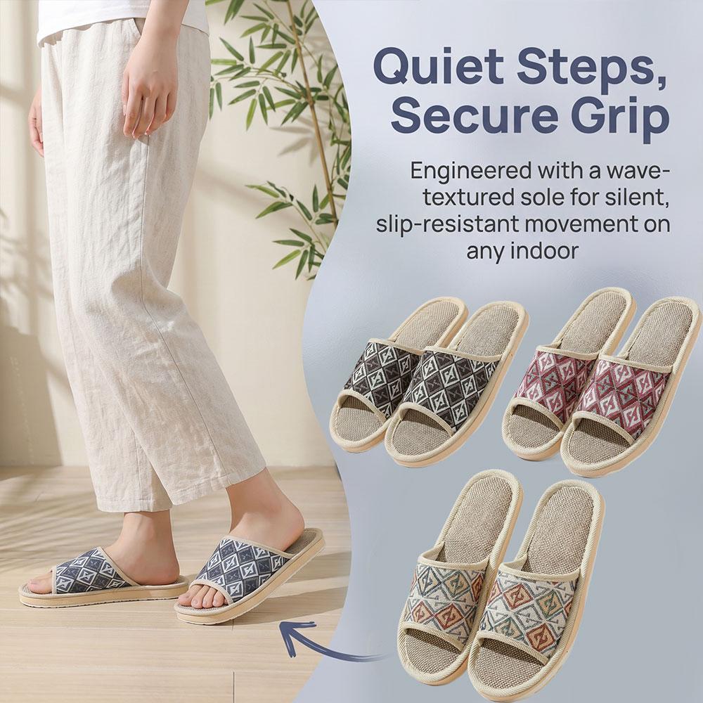 Sendal Rumah Linen Four Season - Women'S Shoes For Flat Feet ulasan dan harga
