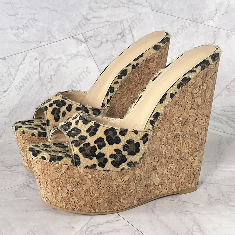 Rontic Sandal Mules Platform W - Cork Wedge Sandal ulasan dan harga