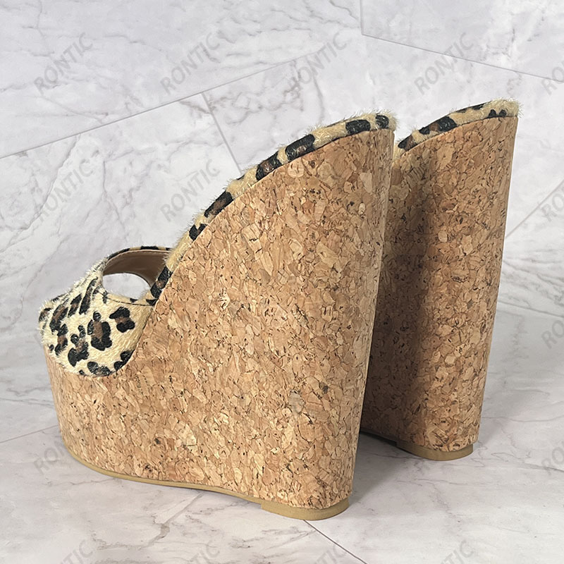 Rontic Sandal Mules Platform W - Cork Wedge Sandal ulasan dan harga