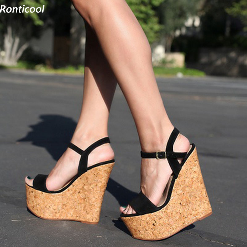 Ronticool Sandal Platform Wani - Cork Wedge Sandal ulasan dan harga