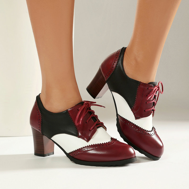 Sepatu Oxford Brogue Dua Warna - Women'S Xti Shoes ulasan dan harga